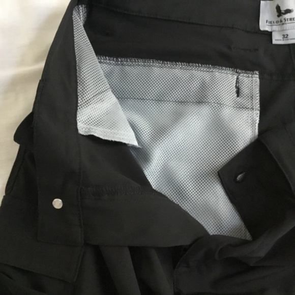 New WOT Field & Stream Men’s Black Hydro-Repel cargo shorts/swim short Size 32 - Picture 5 of 9